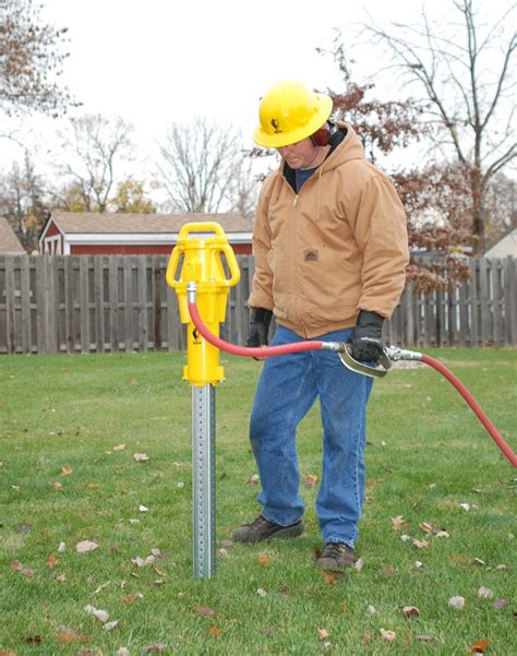 Capable of driving nearly any post profile, this driver is a hydraulic powerhouse For taller applications, use the remote valve. . Rhino pneumatic post driver